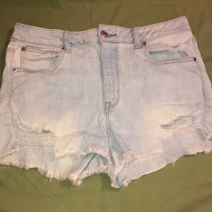 AEO Hi-Rise shorties // super stretch (x)